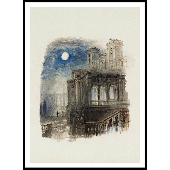 A Villa Villa Madama Moonlight for Rogers's 'Italy' 1826 27, A New Print Of a J. M. W Turner Painting