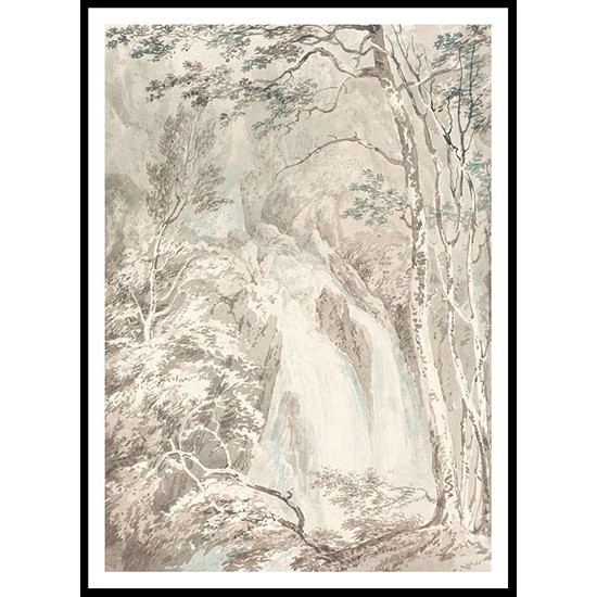 A Waterfall 1795 96, A New Print Of a J. M. W Turner Painting