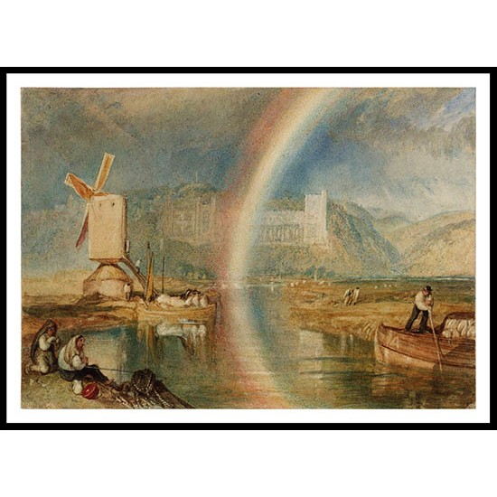 Arundel Castle on the River Arun with a Rainbow 1824 25, A New Print Of a J. M. W Turner Painting