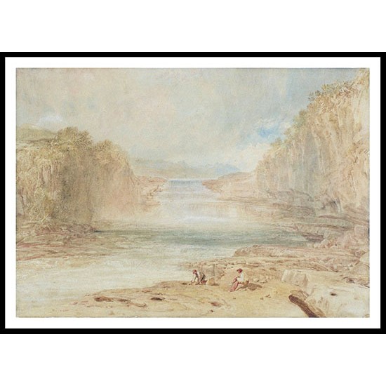 Aysgarth Force Richmondshire 1817, A New Print Of a J. M. W Turner Painting