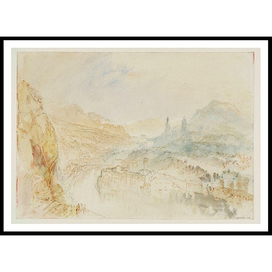 Baden from the North 1844, A New Print Of a J. M. W Turner Painting