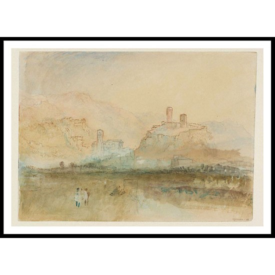 Bellinzona from the North 1841, A New Print Of a J. M. W Turner Painting