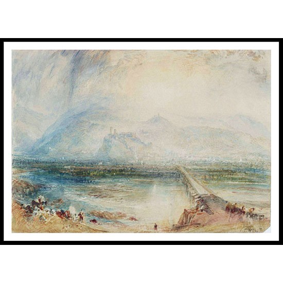 Bellinzona from the Road to Locarno 1841, A New Print Of a J. M. W Turner Painting