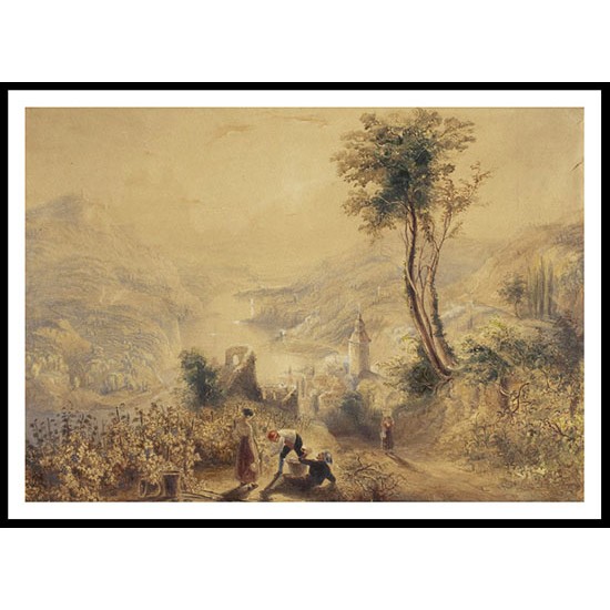 Berncastle Oberwesel, A New Print Of a J. M. W Turner Painting