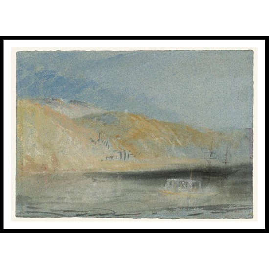 Boats on the Seine between Jumieges and Duclair 1832, A New Print Of a J. M. W Turner Painting