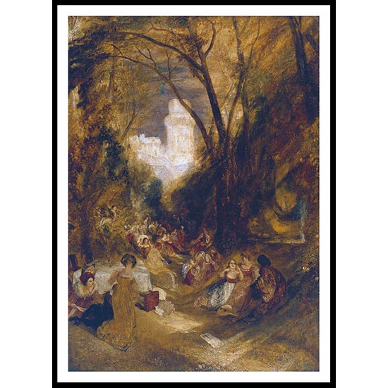 Boccaccio Relating the Tale of the Bird Cage 1828, A New Print Of a J. M. W Turner Painting