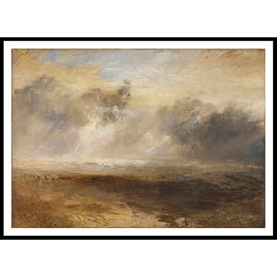 Breakers on a Flat Beach 1835 40, A New Print Of a J. M. W Turner Painting