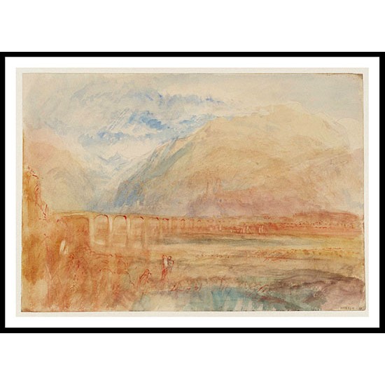 Bridge near Bellinzona 1841, A New Print Of a J. M. W Turner Painting