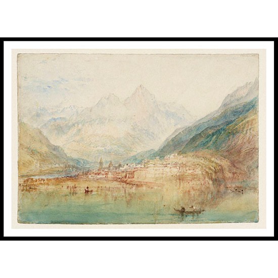 Brunnen from the Lake of Lucerne 1843 45, A New Print Of a J. M. W Turner Painting