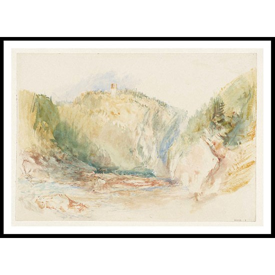 Burg Reschenstein on the Ilz 1840, A New Print Of a J. M. W Turner Painting