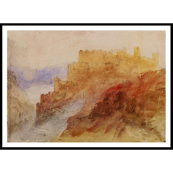 Burg Rheinfels on the Rhine 1844, A New Print Of a J. M. W Turner Painting