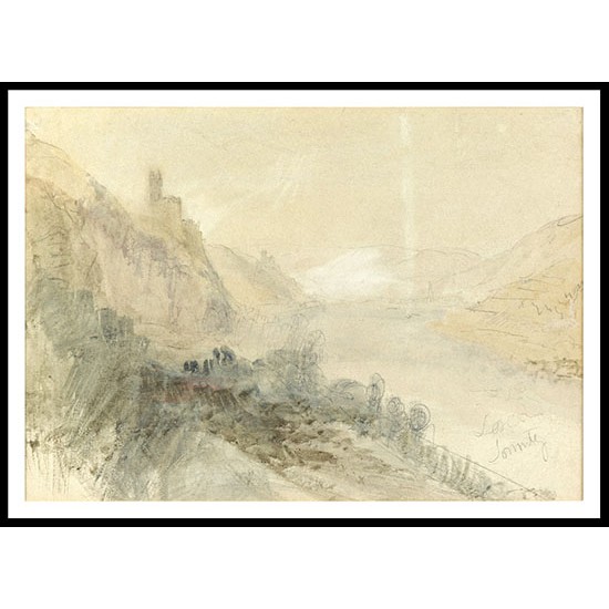 Burg Sooneck on the Rhine Germany, A New Print Of a J. M. W Turner Painting