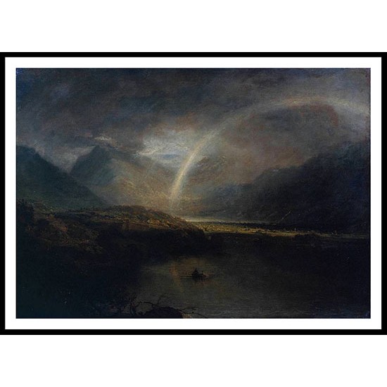 Buttermere Lake with Part of Cromackwater Cumberland a Shower 1798, A New Print Of a J. M. W Turner Painting