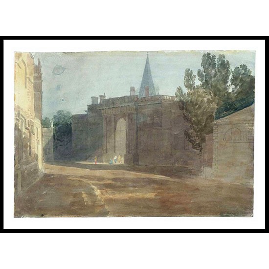 Canterbury Gate Christ Church Oxford 1799, A New Print Of a J. M. W Turner Painting