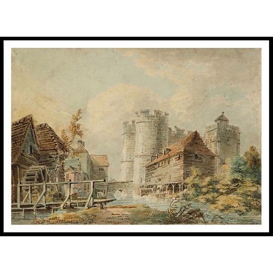 Canterbury The West Gate from the River Stour 1792, A New Print Of a J. M. W Turner Painting