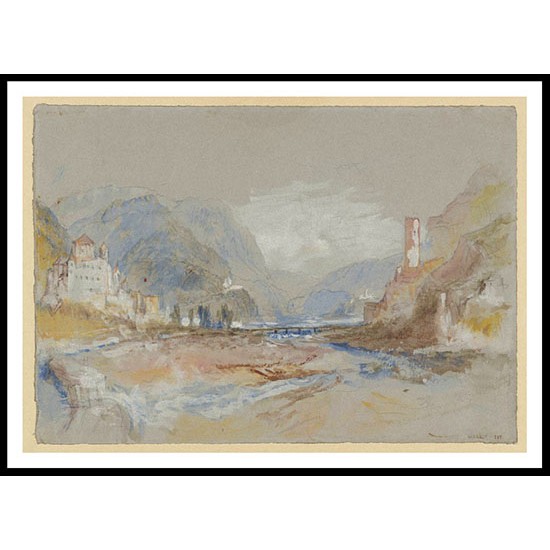 Castle at Botzen 1830s, A New Print Of a J. M. W Turner Painting