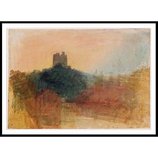 Castle on Hill Norham, A New Print Of a J. M. W Turner Painting