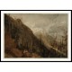 Chamonix and Mont Blanc from the Path to the Montenvers 1802, A New Print Of a J. M. W Turner Painting