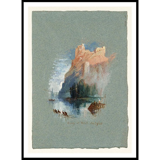 Chateau Gaillard from the South Vignette 1833, A New Print Of a J. M. W Turner Painting