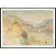 Chatel Argent and the Val d'Aosta from above Villeneuve 1836, A New Print Of a J. M. W Turner Painting