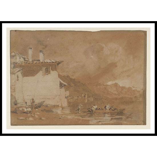 Chillon from the Lake of Geneva at Clarens 1802, A New Print Of a J. M. W Turner Painting