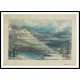 City on Hill with Distant Mountains, A New Print Of a J. M. W Turner Painting