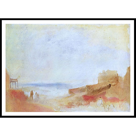 Coast Scene with Buildings 1840 45, A New Print Of a J. M. W Turner Painting