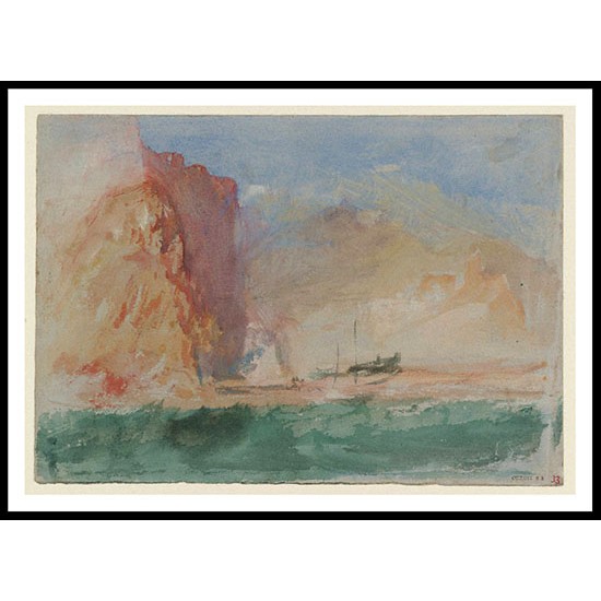 Coast of Genoa 1834, A New Print Of a J. M. W Turner Painting