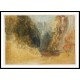 Colour Study of Mill Gill Fall near Askrigg Wensleydale 1816, A New Print Of a J. M. W Turner Painting