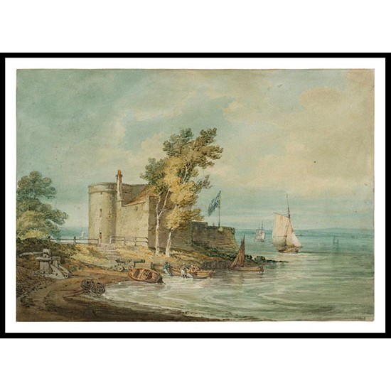 Cowes Castle Isle of Wight 1796, A New Print Of a J. M. W Turner Painting