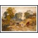 Cows in a Landscape with a Footbridge 1805 07, A New Print Of a J. M. W Turner Painting