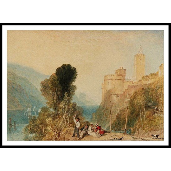 Dartmouth Castle on the River Dart 1822, A New Print Of a J. M. W Turner Painting