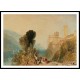 Dartmouth Castle on the River Dart 1822, A New Print Of a J. M. W Turner Painting