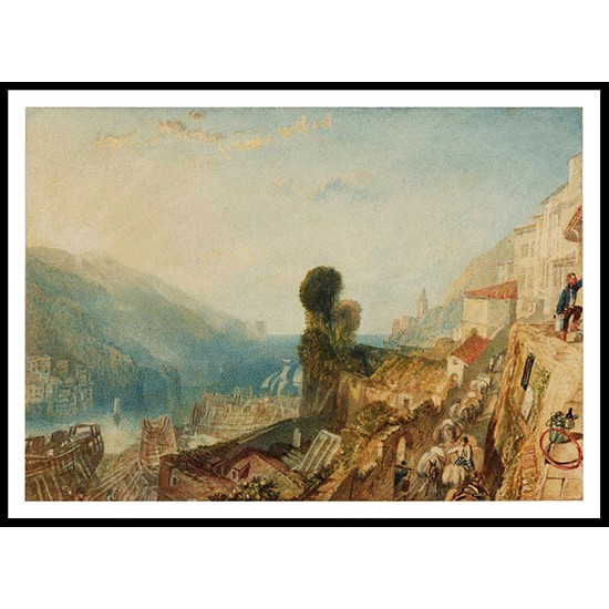 Dartmouth on the River Dart 1822, A New Print Of a J. M. W Turner Painting