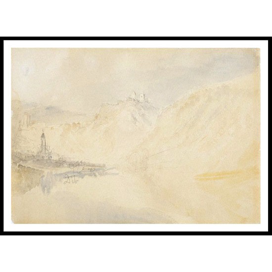 Dieblich on the Mosel 1839, A New Print Of a J. M. W Turner Painting