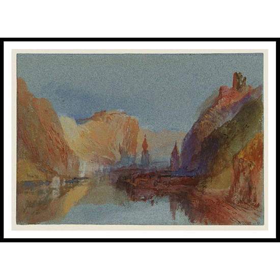 Dinant Bouvignes and Crevecoeur Sunset 1839, A New Print Of a J. M. W Turner Painting