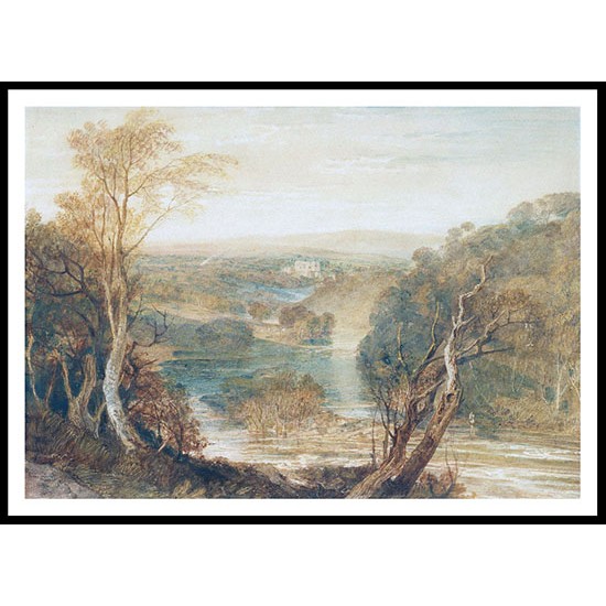 Distant View of Barden Tower on the Rver Wharfe West Riding Yorkshire, A New Print Of a J. M. W Turner Painting