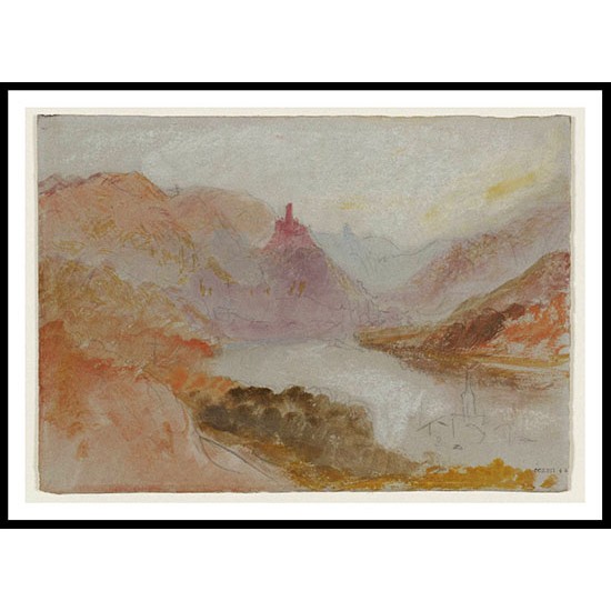 Distant View of Cochem from the South 1840, A New Print Of a J. M. W Turner Painting