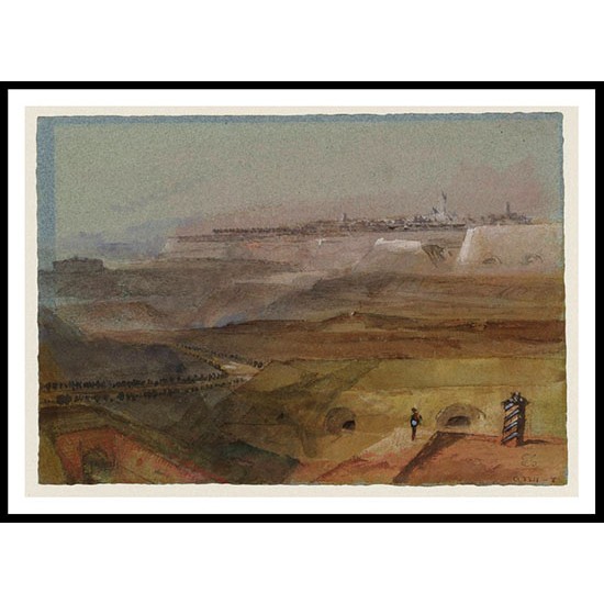 Distant View of Luxembourg from the Bourbon Plateau 1839, A New Print Of a J. M. W Turner Painting