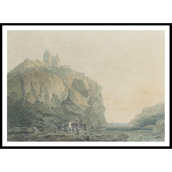 Dunotter Castle Kincardineshire, A New Print Of a J. M. W Turner Painting