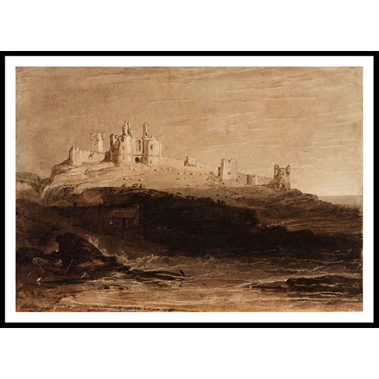 Dunstanborough Castle 1806 07, A New Print Of a J. M. W Turner Painting