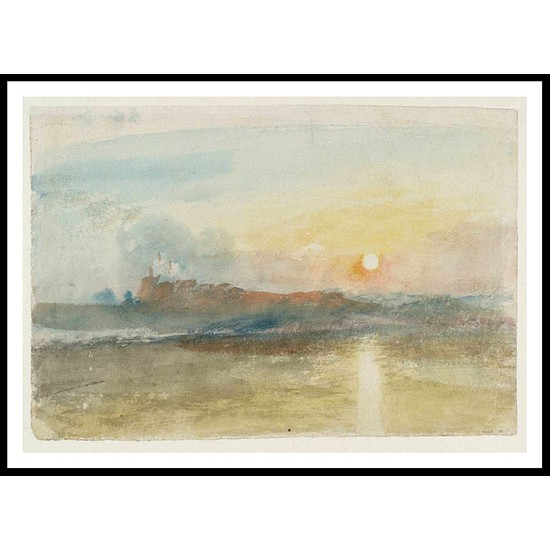 Dunstanburgh Castle Northumberland 1828, A New Print Of a J. M. W Turner Painting