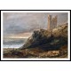 Dunstanburgh Castle The Lilburn Tower at Sunrise 1797, A New Print Of a J. M. W Turner Painting