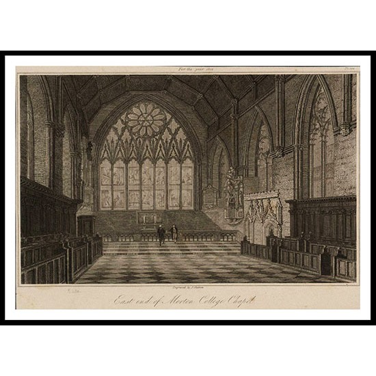 East End of Merton College Chapel 1820 23, A New Print Of a J. M. W Turner Painting