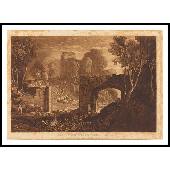 East Gate Winchelsea 1819, A New Print Of a J. M. W Turner Painting