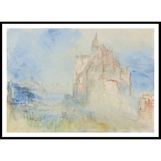 Eu The Church of Notre Dame and Saint Laurent 1845, A New Print Of a J. M. W Turner Painting