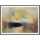 Evening Landscape probably Chichester Canal 1825 28, A New Print Of a J. M. W Turner Painting