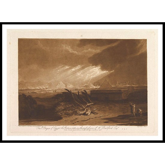 Fifth Plague of Egypt 1808, A New Print Of a J. M. W Turner Painting