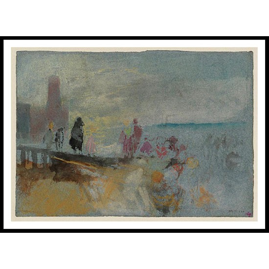 Figures on the Pier 1830, A New Print Of a J. M. W Turner Painting