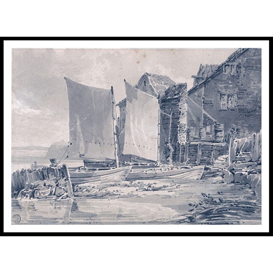 Fisherman's Cottage Dover 1790s, A New Print Of a J. M. W Turner Painting